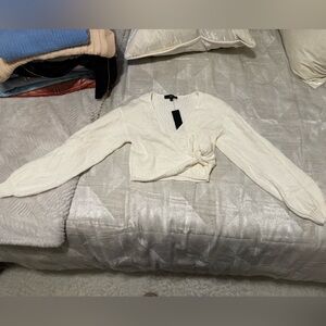 Lulus White Knit Sweater Wrap